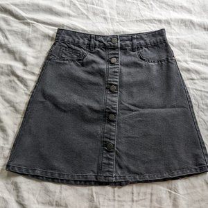 Denim A-line skirt